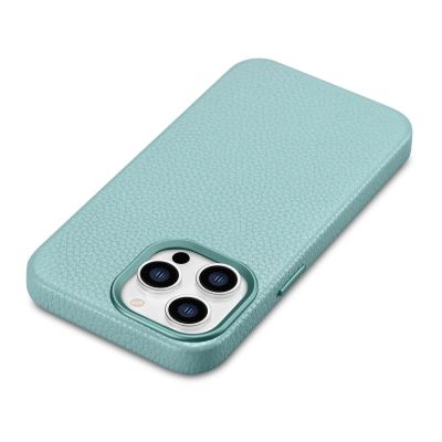 11. iCarer Litchi Premium Leather Case skórzane etui iPhone 14 Pro Max magnetyczne z MagSafe zielony (WMI14220712-GN)