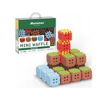 4. Klocki konstrukcyjne Marioinex Mini Waffle, 142 elementy