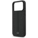 6. Etui Mercedes Leather Laurel Leaves Stripes MagSafe na iPhone 17 Pro Max - czarne