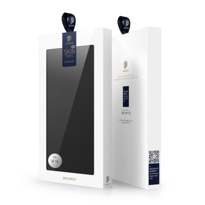 7. Etui Dux Ducis Skin Pro na iPhone 16 Plus z klapką i miejscem na kartę - czarne