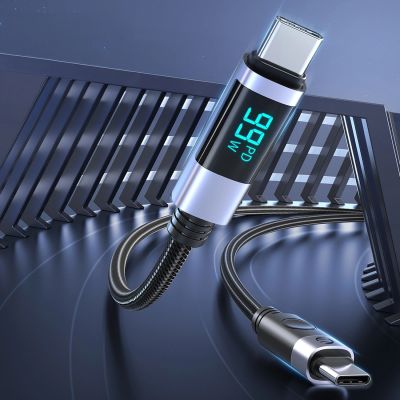 4. Kabel Orico LDC2C USB-C - USB-C PD 100 W z wyświetlaczem LED 480 Mb/s 3 m - czarny