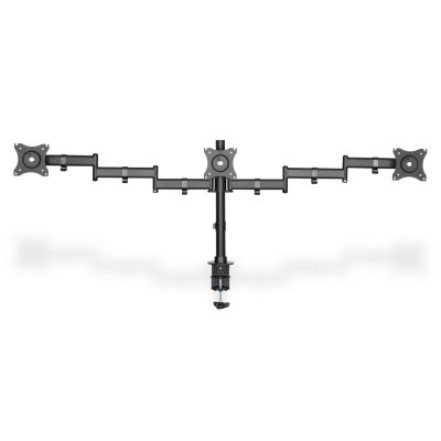 Stojak biurkowy potrójny (zacisk) 3xLCD max. 27"max. 8kg uchylno-obrotowy 360° (PIVOT)