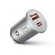 9. Ładowarka samochodowa 3mk Hyper Car Charger 45W USB-C USB-A - srebrna