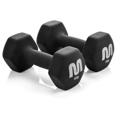10. Zestaw hantli żeliwnych 2x5 kg Meteor