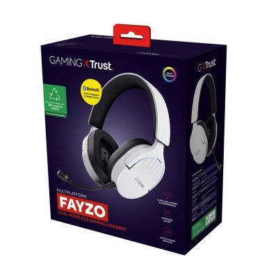 8. Słuchawki gamingowe Trust GXT 491W FAYZO WIRELESS White
