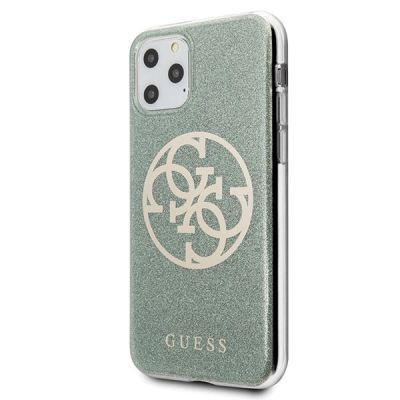2. Guess GUHCN65PCUGLKA iPhone 11 Pro Max khaki hard case 4G Circle Glitter