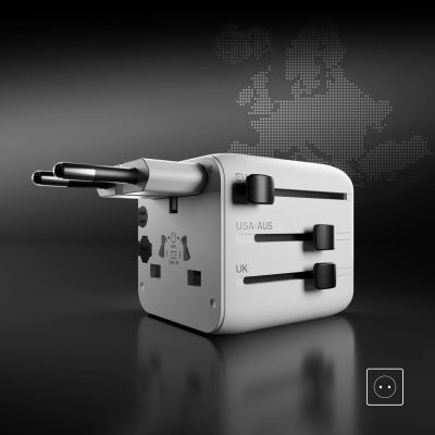 6. Adapter podróżny SBS TEADAPTUNI uniwersalny - biały