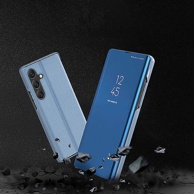 8. Clear View Case etui do Samsung Galaxy A24 4G pokrowiec z klapką niebieskie