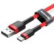 3. Kabel Baseus Cafule USB-A / USB-C QC 3.0 3A 1 m - czerwony
