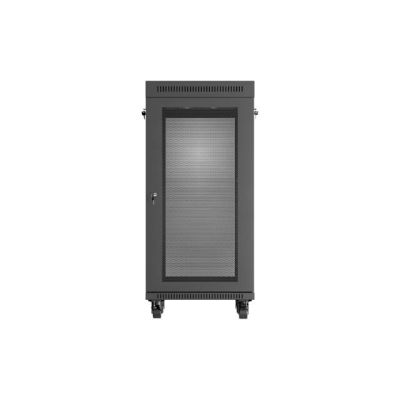 17. LANBERG SZAFA INSTALACYJNA RACK STOJĄCA 19" 24U 600X600 CZARNA DRZWI PERFOROWANE LCD (FLAT PACK) V2