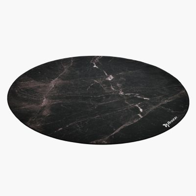 Arozzi Zona Round Floor Pad Czarny, Marmurowy kolor Mikrofibra, Guma