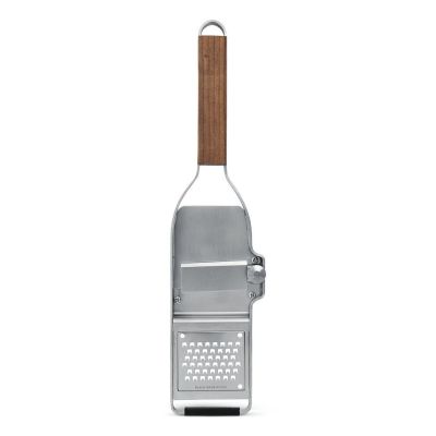 Microplane 43313 ręczna tarka / spiralizer Tarka z uchwytem Srebrny, Drewno