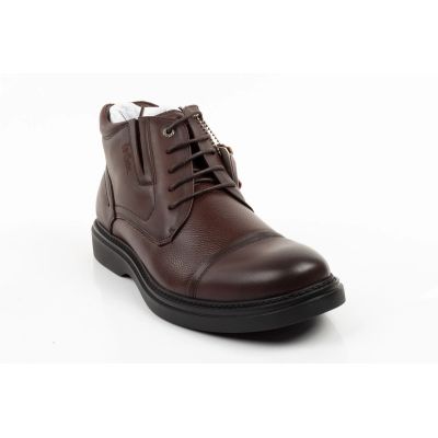 2. Lee Cooper buty męskie eleganckie skórzane brązowe trzewiki ocieplane
