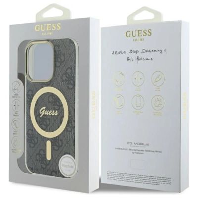 8. Etui Guess IML 4G MagSafe na iPhone 16 Pro - czarne