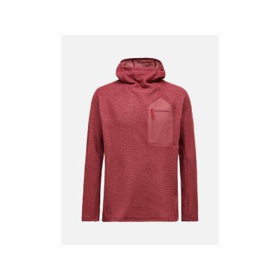 Bluza męska PEAK PERFORMANCE M Freelight Polartec Alpha Hood kolor czerwony
