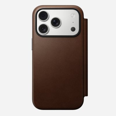 8. Nomad Modern Leather Folio pokrowiec na telefon komórkowy 16 cm (6.3") Brązowy