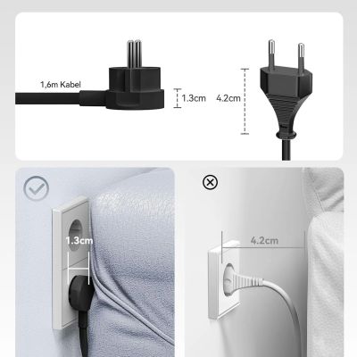 6. Listwa zasilająca Orico PDC25 25W 6w1 2x AC + 2x USB-A + 2x USB-C - czarna