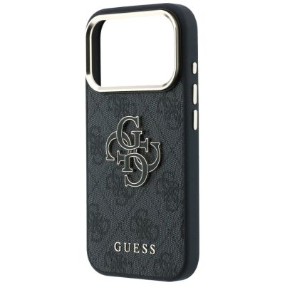 6. Etui Guess 4G & Big Resin Logo na iPhone 17 Pro / 18 Pro - czarne