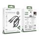 5. Kabel Acefast C5 USB-C - USB-C / USB-C 2w1 100W 480Mb/s - czarny