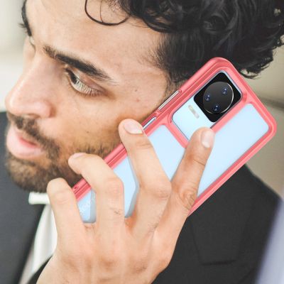 7. Outer Space Case etui do Xiaomi Poco F4 5G pokrowiec z elastyczną ramką czerwone