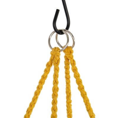 14. HAMAK AŻUROWY FOTEL WISZĄCY BOCIANIE GNIAZDO 80x60CM Z PODUSZKĄ MIODOWY