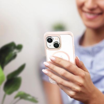 6. Dux Ducis Clin2 etui iPhone 14 Plus magnetyczny pokrowiec MagSafe różowe