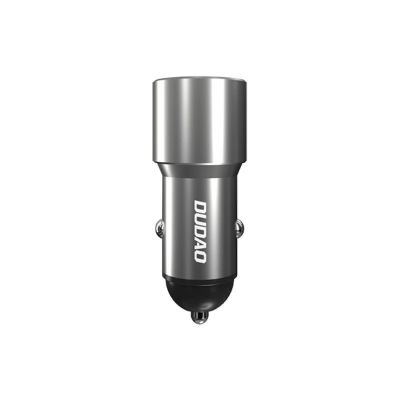 4. Dudao ładowarka samochodowa USB / USB Typ C Power Delivery Quick Charge 22,5 W szary (R4PQ)