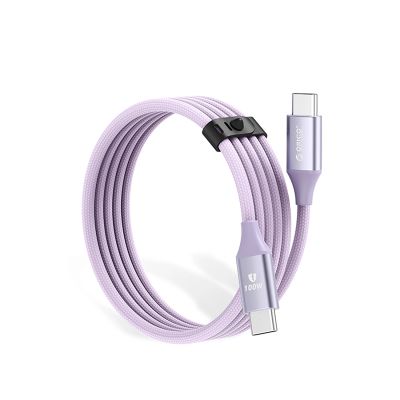 2. Kabel Orico CDX 100W 5A Power Delivery USB-C - USB-C 1m - fioletowy