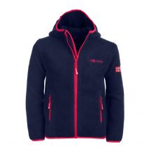 Kurtka polarowa dziewczęca Trollkids Girls Mandal Jacket z kapturem dla dziewczynki granatowa (358-114)