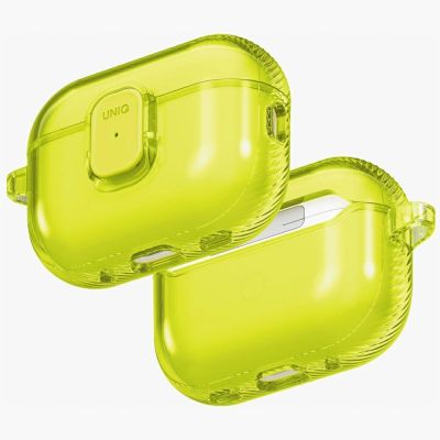 Etui UNIQ Glase Pro na AirPods Pro 3 Lock Case - przezroczysto-żółte