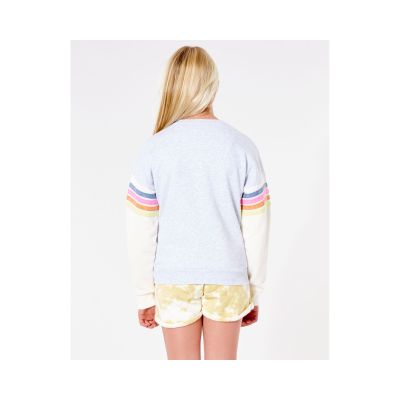 7. Bluza RIP CURL Surf Revival Crew - Girl - jasny szary