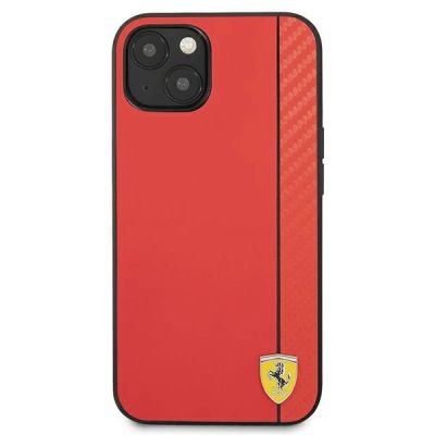 3. Etui Ferrari On Track Carbon Stripe na iPhone 13 mini - czerwone