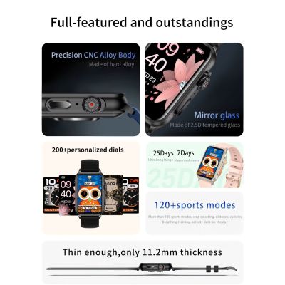 9. Smartwatch Damski RUBICON RNCF06 Black/Dark Blue SMARUB220