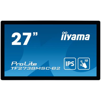 2. iiyama ProLite TF2738MSC-B2 monitor komputerowy 68,6 cm (27") 1920 x 1080 px Full HD LED Ekran dotykowy Przeznaczony dla wielu użytkowników Czarny
