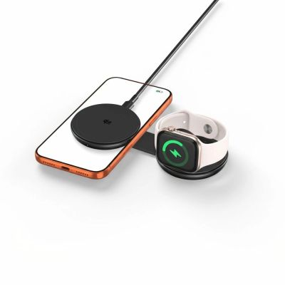 2. Ładowarka bezprzewodowa Tech-Protect A55 2in1 MagSafe 25W QI2.2 + kabel USB-C / USB-C 100 cm - czarna