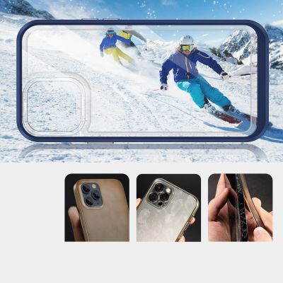3. Clear 3in1 etui do iPhone 13 Pro żelowy pokrowiec z ramką niebieski