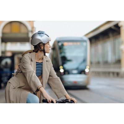 7. Kask Rowerowy HJC CALIDO PLUS Srebrny PEARL GREYISH SILVER r.S