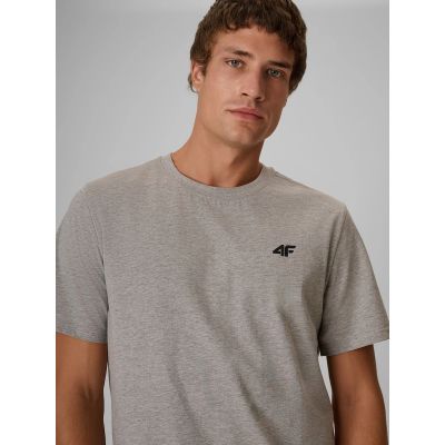 4. T-shirt regular gładki męski 4F 4FRMM00TTSHM4192-27M