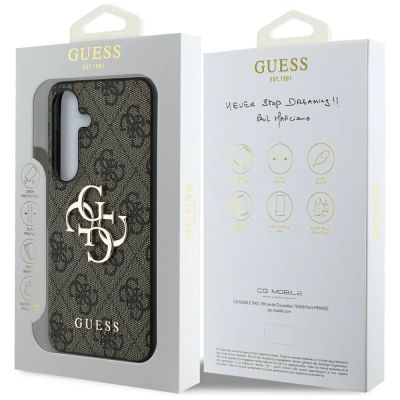 8. Etui Guess Big 4G Logo Classic Logo do Samsung Galaxy S25 brązowy