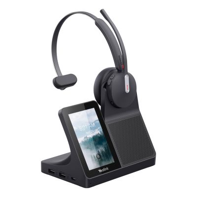 2. Yealink WH64 Workstation Mono Zestaw słuchawkowy Przewodowy i Bezprzewodowy Opaska na głowę Biuro/centrum telefoniczne USB Type-C Bluetooth Podstawka do ładowania Czarny