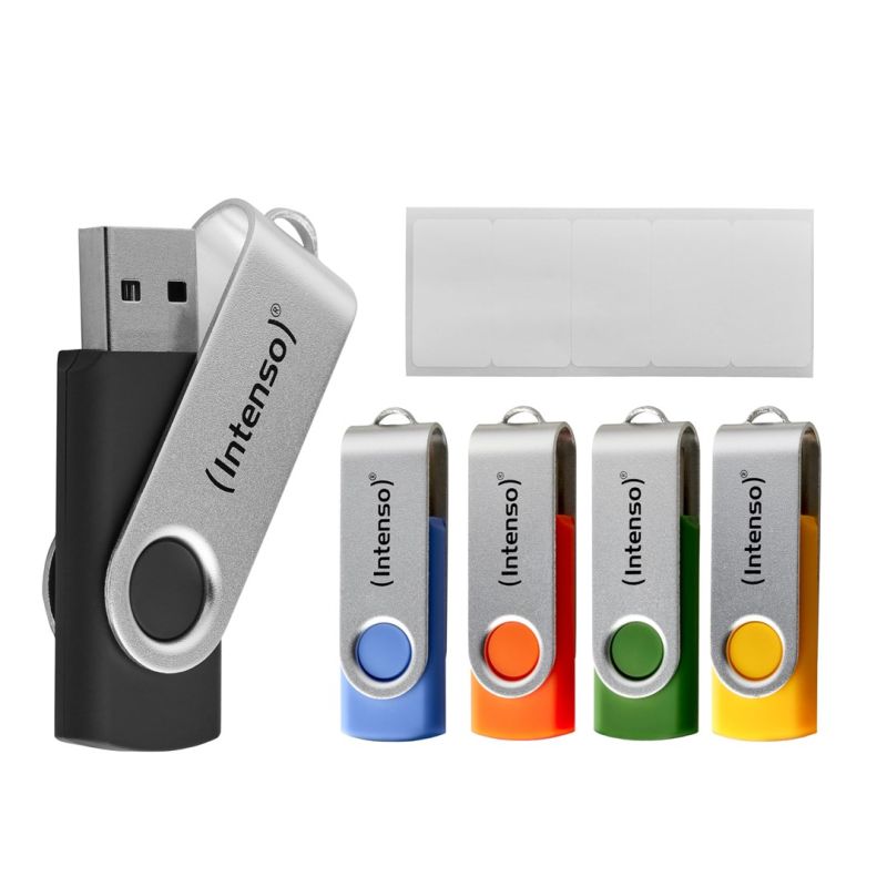 Intenso USB Flash Drive Office Line 3543595 3.2 5St. Multipack - 64 GB pamięć USB USB Typu-A 3.2 Gen 1 (3.1 Gen 1) Wielobarwny
