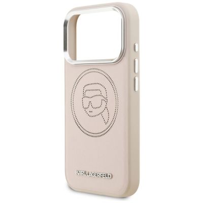 6. Etui Karl Lagerfeld K Head Point Logo MagSafe na iPhone 17 Pro - różowe