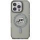3. Etui Karl Lagerfeld IML Metal Karl&Choupette Head MagSafe na iPhone 16 Pro - czarne