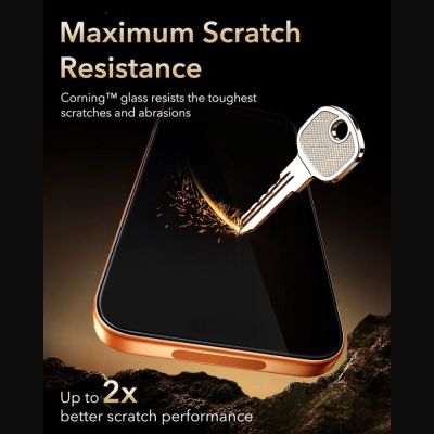6. Szkło hartowane ESR UltraFit Armorite Pro na iPhone 18 Pro / 17 Pro - czarne