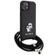 3. Etui Karl Lagerfeld Crossbody Saffiano Metal Pin Karl&Choupette na iPhone 15 Plus - czarne