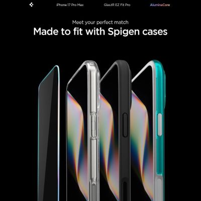 13. Szkło hartowane Spigen Glas.TR EZ Fit Pro na iPhone 16 Pro Max / 17 Pro Max
