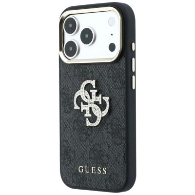2. Etui Guess 4G & Big Strass Logo na iPhone 18 Pro / 17 Pro - czarne