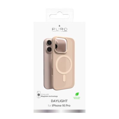 3. Etui silikonowe Puro Daylight MagSafe do iPhone 16 Pro - beżowe