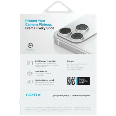 8. Folia ochronna na obiektw aparatu UNIQ Optix Aeroshield Camera Module Protector na iPhone 17 Pro Max
