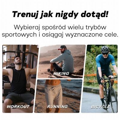 18. Smartwatch Męski GRAVITY GPS GT24-1 Czarny Pasek Silikonowy + Granatowy Pasek Silikonowy